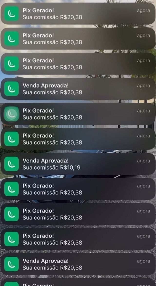 Print de notificações de venda